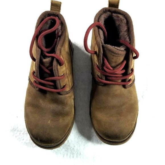 Ugg Neumel II Big‎ Kids Size 3 M Waterproof Boots Wool Lined Brown MSRP $110 - Picture 1 of 7